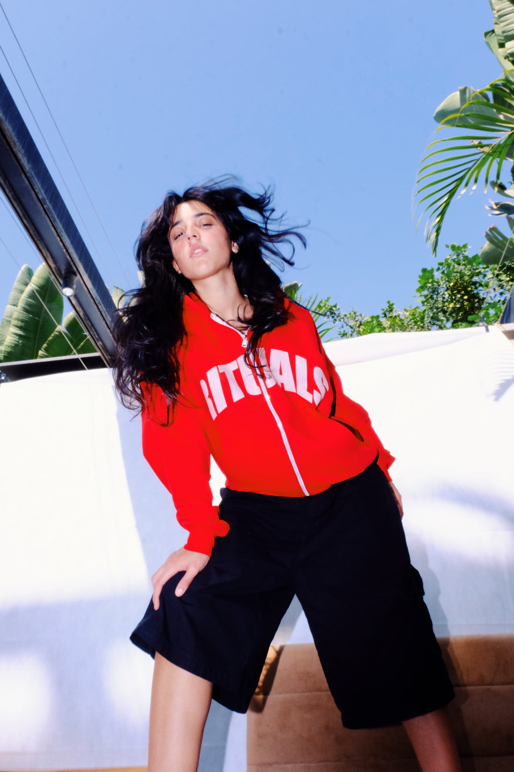 Rituals Red Zip Hoodie Women