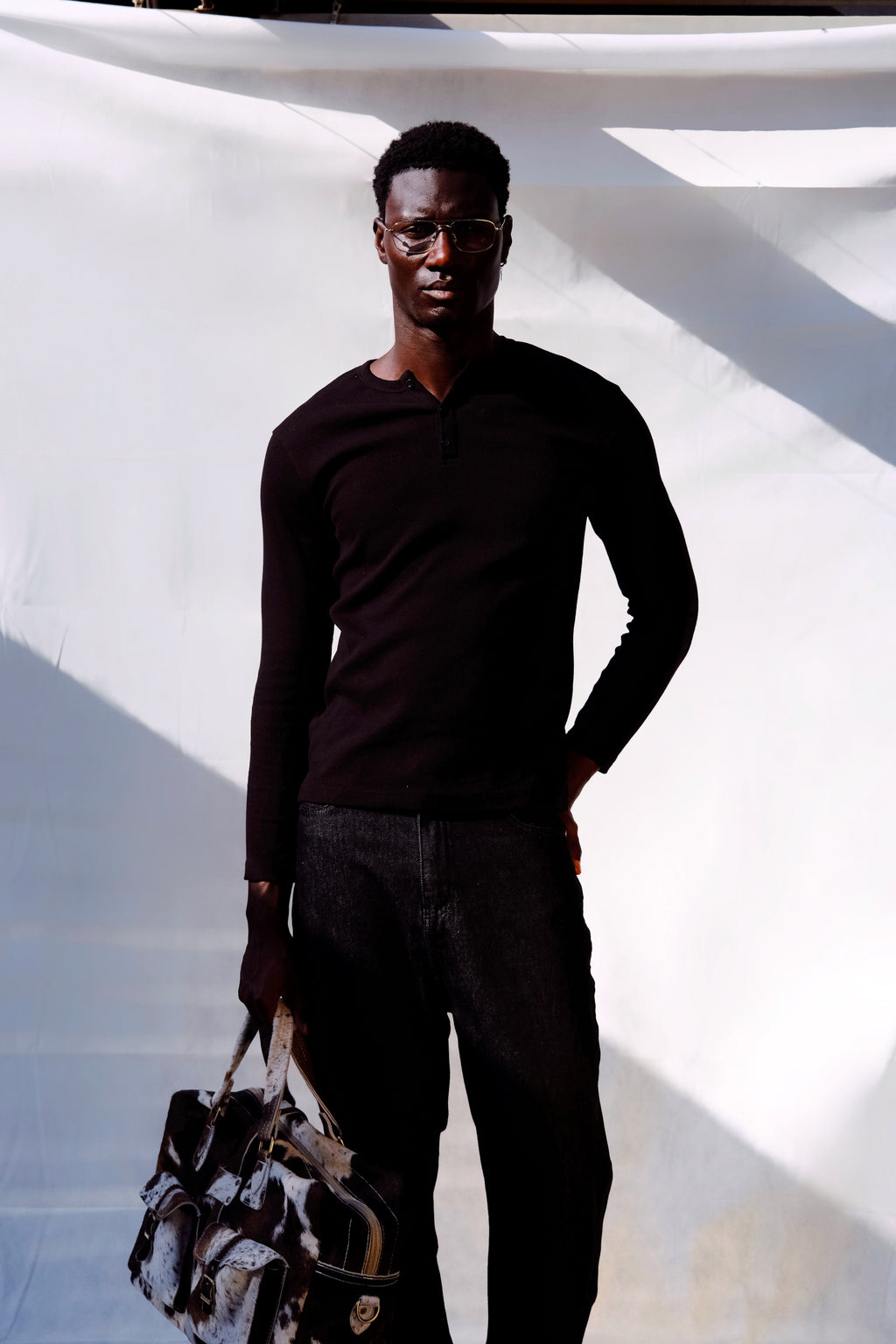 Rituals Black Henley Shirt "Pre-order"