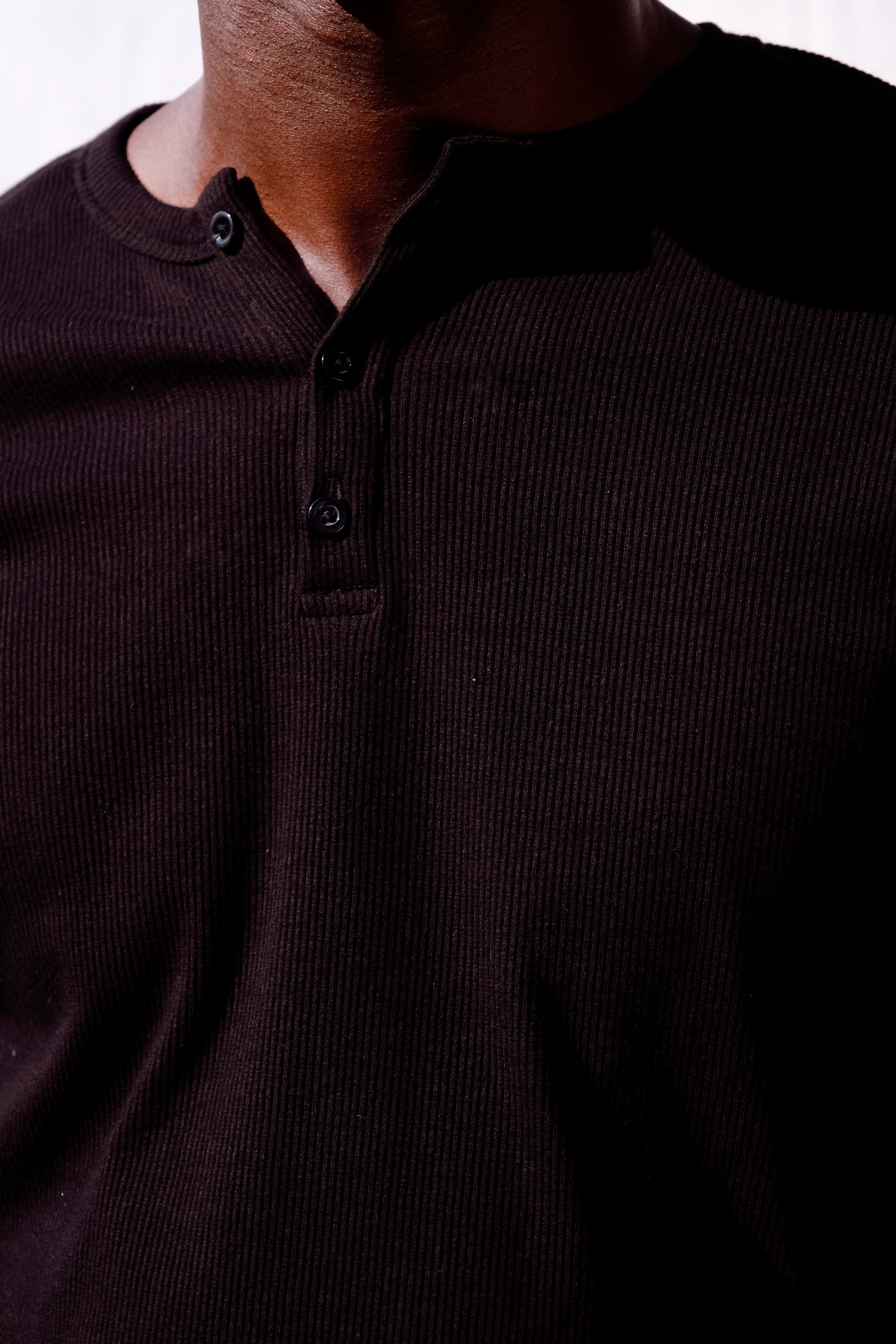 Rituals Black Henley Shirt "Pre-order"