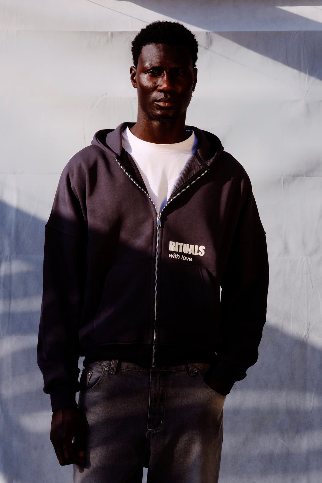 Rituals Grey Zip Hoodie Men